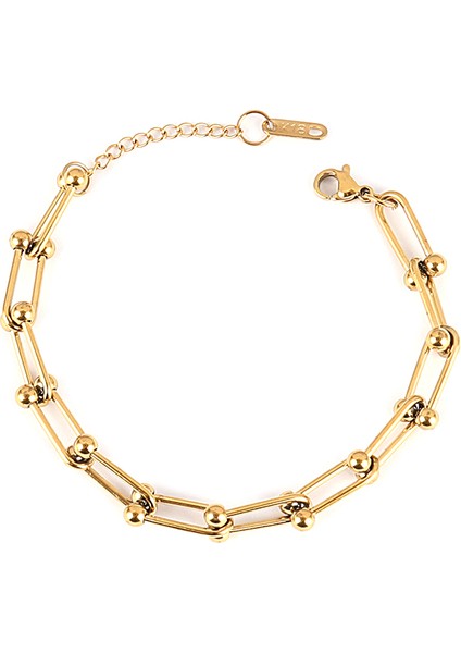 NO.423 Boyutu Çelik Bilezik Kadınlar Için Paslanmaz Bilezikler Kalp Kolye Bilezik Moda Zincir Bilezikler Kadın Kalın Bilezik Takı Hediye (Yurt Dışından)