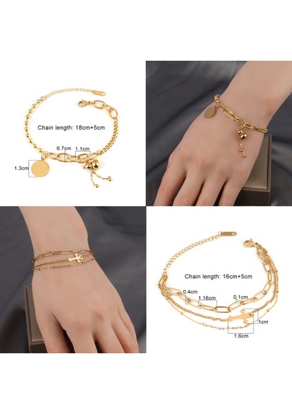 NO.423 Boyutu Çelik Bilezik Kadınlar Için Paslanmaz Bilezikler Kalp Kolye Bilezik Moda Zincir Bilezikler Kadın Kalın Bilezik Takı Hediye (Yurt Dışından) indirimleri