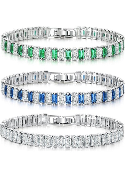 19CM Tarzı H191 Gökkuşağı Buzlu Out Kristal Tenis Zirkon Bilezikler Kadın Erkek Trendy Unisex Aksesuarları Kareler Cz Zinciri El Takı H167 (Yurt Dışından) fırsatları