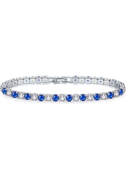 19CM Tarzı H227 Renkli Zirkon Tenis Bilekliği Bileklik Kadınlar Için Lüks Gümüş Renk 4mm Gökkuşağı Kristal El Zincir Takı Arkadaş Hediyeler H027-M (Yurt Dışından)
