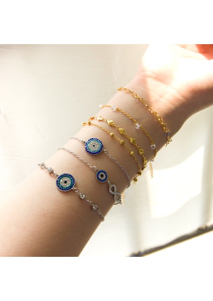 32002G Luxukısskıds Trendy Nazar Bilezikler Kadın Paslanmaz Çelik Boho Takılar Mıknatıs Pulsras Mavi Takı Y2K Boncuk Güzel Takı (Yurt Dışından) fırsatları