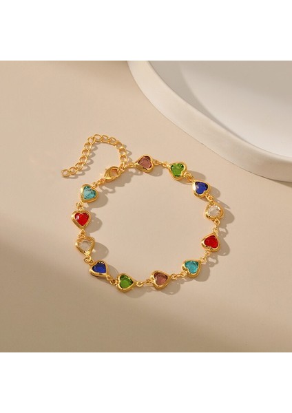 16,5 cm Tarzı Inci Yaz Yaratıcı Moda Kalp Şekli Kristal Boncuk Altın Bilezik Aşk Kadınlar Için Kız Doğum Günü Partisi Takı Hediye (Yurt Dışından) fiyatları