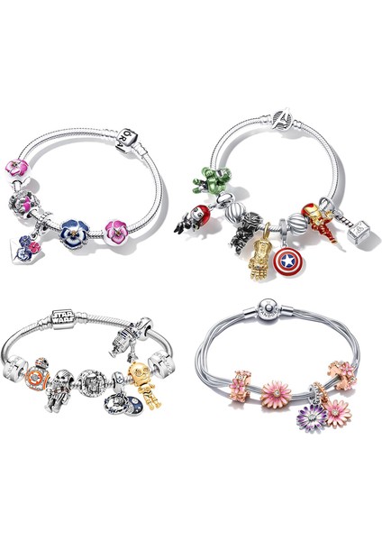 19CM Tarzı SH28087756 2023 Son Kombinasyon Claet Charm Dıy Bilezik Için Uygun Gümüş Kaplama Moda Kız Takı Hediye (Yurt Dışından) fiyatları