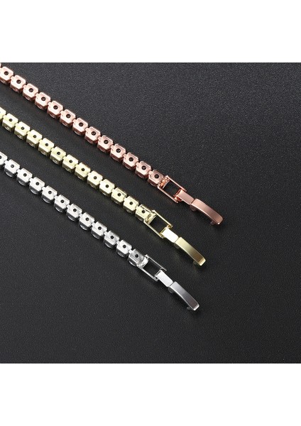 19CM Tarzı H225 4 mm Yuvarlak Gökkuşağı Zirkon Buzlu Out Tenis Bilezikler Kadın Erkek Için Trendy Gümüş Renk Zinciri El Takı Aksesuarları H027 (Yurt Dışından) modelleri