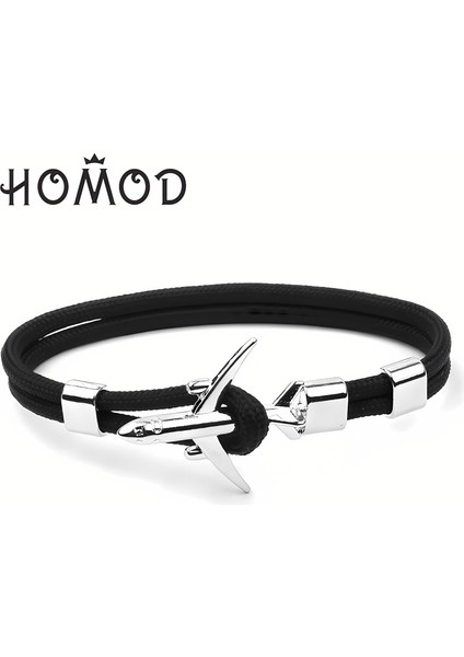 21CM Tarzı A12 Homod Uçak Çapa Bilezikler Erkekler Charm Halat Zincir Paracord Bilezik Erkek Kadın Hava Kuvvetleri Tarzı Wrap Metal Spor Kanca (Yurt Dışından) fiyatları
