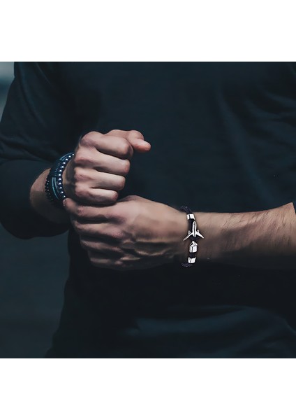 21CM Tarzı A12 Homod Uçak Çapa Bilezikler Erkekler Charm Halat Zincir Paracord Bilezik Erkek Kadın Hava Kuvvetleri Tarzı Wrap Metal Spor Kanca (Yurt Dışından) modelleri