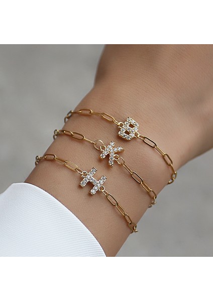 Ben Tarzım No.3 Boyutu Yeni Trendy A-Z Ilk Harf Charm Kadın Bilezik Paslanmaz Çelik Zincir Bilezik Kadınlar Takı Hediye Için (Yurt Dışından) fırsatları