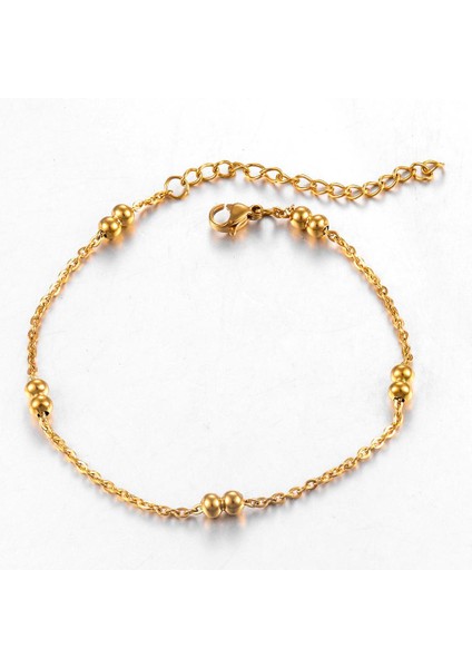 18CM Tarzı Gümüş Kadın Paslanmaz Çelik Zincir Moda Kişilik Bileklik Altın Rengi (Yurt Dışından) modelleri