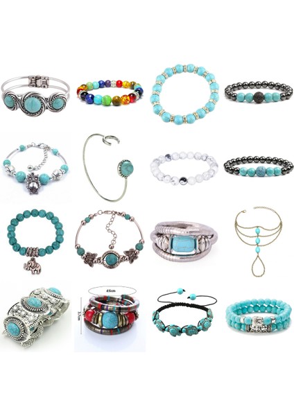 No.3 Boyutu Vintage Et Boncuk Charm Bilezik ve Bilezikler Kadınlar Için Bohem Doğal Taş Bilezikler Pulseras Femme (Yurt Dışından) fiyatları