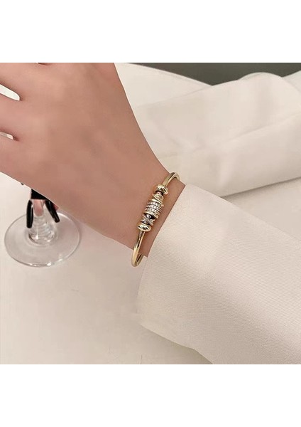 Altın Obega Altın Kaplama Manşet Bileklik Bakır Malzeme Kübik Zirkon Taşlı Rodyum Kaplama Boyutu Ayarlanabilir Manşet Bilezik Kız Moda (Yurt Dışından) fırsatları