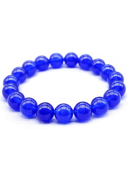 12MM Tarzı No.2 Boyutu Doğal Sarı Kırmızı Mavi Beyaz Taş Boncuk Esneklik Halat Erkek Kadın Yeşim Bilezik Hediyeler Pulseras (Yurt Dışından)