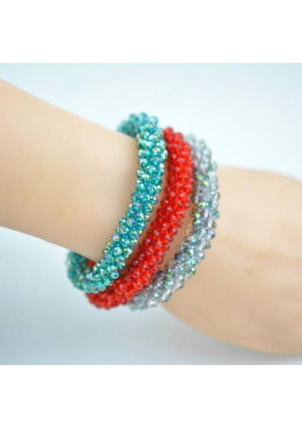 No.12 Boyutu Parlak Rhinestone Elastik Bilezik Bileklik Nepal Kadın Takı 14 Renk Yeni (Yurt Dışından) modelleri