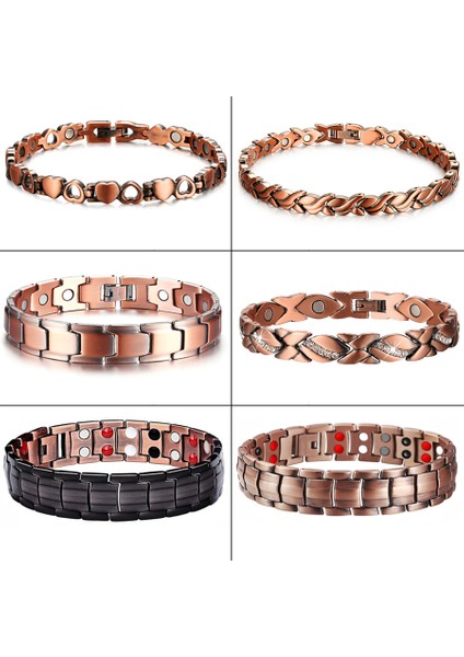 No.11 Boyutu Erkekler Saf Bakır Bilezik Sağlık Enerji Germanyum Manyetik Bilezik Vintage Hologram Zincir Bağlantı Bilezikler Kadınlar Için Artrit (Yurt Dışından) modelleri