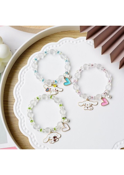 No.4 Boyutu Kore Moda Güzel Yeşim Guigou Hayvan Kristal Boncuklu Bilezik Kadınlar Için Basit Geometri Aşk Bilezik Yaz Dondurma Kiraz (Yurt Dışından) fiyatları