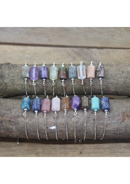 Krisopraz Yönlü Labradorit Simli Chagle Ayarlanabilir Bilezik Lapis Ametist Apatit Ite Kristal Kadınlar Takı QC2004 (Yurt Dışından) fiyatları