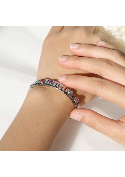DJ190-C Ha Yeni Popüler Moda Tatlı Romantik Kalp Aşk Charm Bağlantılar Fit 9mm Paslanmaz Çelik Bilezik Yapımı Dıy Takı DJ383 (Yurt Dışından)