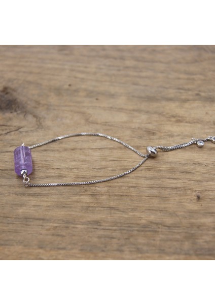 Ametist Yönlü Labradorit Simli Chagle Ayarlanabilir Bilezik Lapis Ametist Apatit Ite Kristal Kadınlar Takı QC2004 (Yurt Dışından)