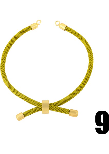 No.9 Boyutu Ocesrıo Moda Ayarlanabilir Pamuk Halat Zincir Bilezik Yapımı Için Dıy Altın Kaplama Bakır Takı Oluşturma CANA012 (Yurt Dışından)