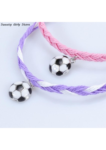 MC11 Futbol Charm Bilezik Erkek Kız Bakır Futbol Kulübü Topu Örgü Ayarlanabilir Bilezik Çiftler Dostluk Bilezikler Takı (Yurt Dışından) indirimleri