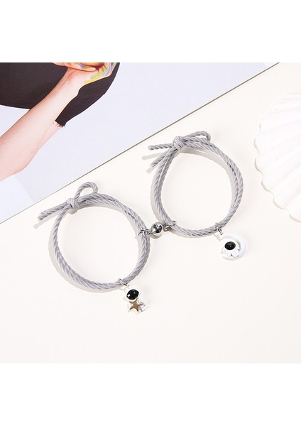 No.20 Boyutu Karikatür Manyetik Çift Bilezikleri Ay Robotlar Kolye Sevimli Karşılıklı Çekici Dostluk Halat Arkadaşlar Için Hediyeler Pr Satış (Yurt Dışından)