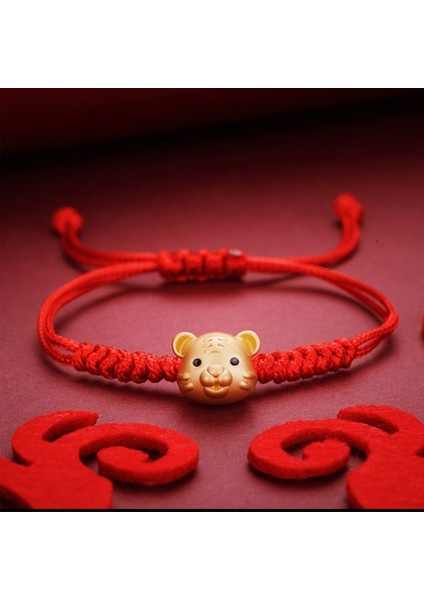 No.1 Boyutu Çin Yeni Yılı Kaplan Halat Kırmızı Dize Bilezikler Çift Bilezikler El Yapımı Ayarlanabilir Zanaat Hediye F (Yurt Dışından) indirimleri