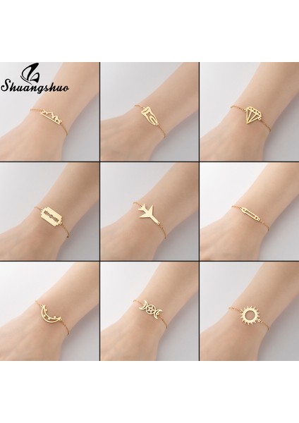 Altın Tarzı SL376 Shuangshuo Ayarlanabilir Diş Basit Bilezik Benzersiz Moda Bıçak Uçak Charm Bilezik Diş Hekimi Takı Hediye Kadınlar Için Hediye (Yurt Dışından) fiyatları