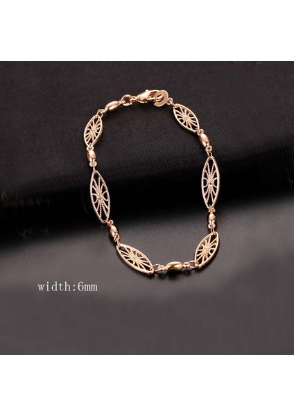 18CM Tarzı RB0211 Bayan Erkek Kısa Bileklik Gül Altın Rengi Bağlantı Rolo Zincirleri (Yurt Dışından) fiyatları