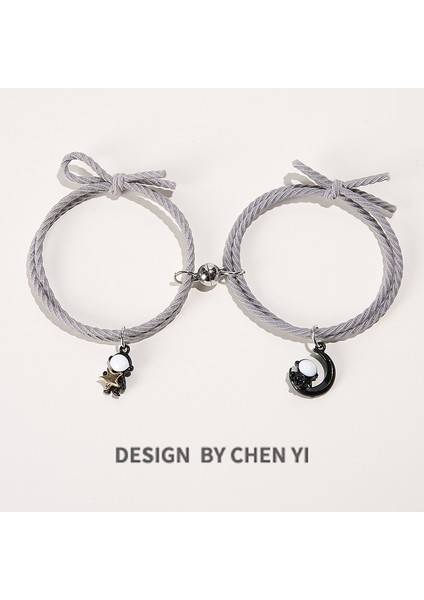 No.9 Boyutu Karikatür Manyetik Çift Bilezikleri Ay Robotlar Kolye Sevimli Karşılıklı Çekici Dostluk Halat Arkadaşlar Için Hediyeler Pr Satış (Yurt Dışından)