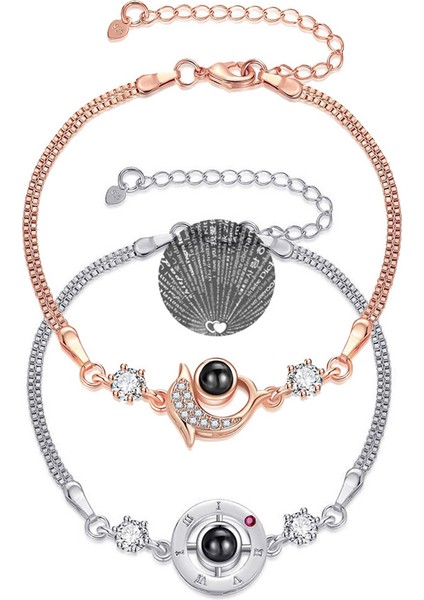 WAN100SL10 100 Dil Seni Seviyorum Bilezik Kalp Düğün Romantik Seni Seviyorum Projeksiyon Bilezikler Kadınlar Için Lady Kız Arkadaşı Hediyeler (Yurt Dışından) fiyatları