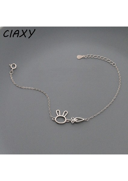 CIA522 Cıaxy Gümüş Renk Havuç Bunny Bilezikler Kadın Friendute Ayarlanabilir Zincir Bilezik Basit Takı Pulseras Mujer (Yurt Dışından) fiyatları