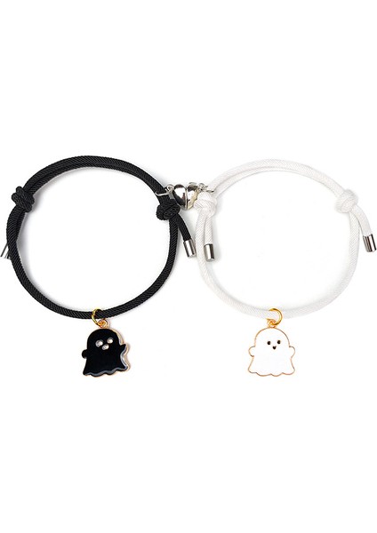 BR22Y0371-7 Romantik Çift Kalp Manyetik Çeken Bilezikler Womeute Karikatür Hayalet Kolye Bilezik Dostluk Takı Hediye (Yurt Dışından) fiyatları