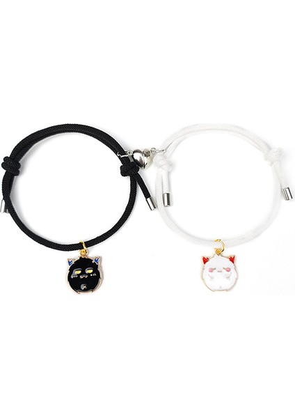 BR22Y0371-7 Romantik Çift Kalp Manyetik Çeken Bilezikler Womeute Karikatür Hayalet Kolye Bilezik Dostluk Takı Hediye (Yurt Dışından) indirimleri