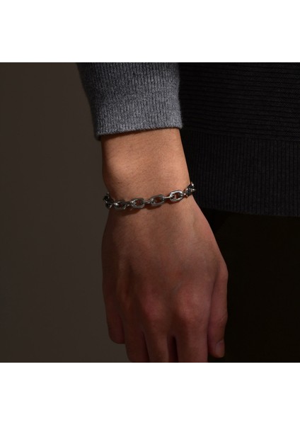 21CM Tarzı BR-1406G Vnox Erkekler Için Yeni Stil Belcher Zincir Bileklik, Paslanmaz Çelik Kare Geometrik Bağlantılar Bileklik Hediye, Pulseira Masculina (Yurt Dışından) fırsatları