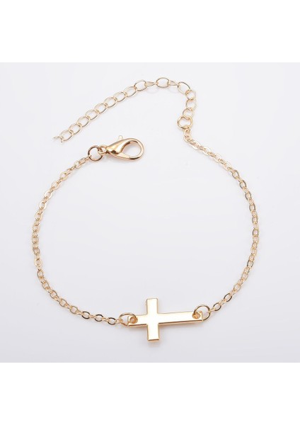 Altın Sumeng Yeni Charm Çapraz Minimalist Küçük Aşk Friendarm Bilezikler Link Zinciri Bilezikler Kadınlar Için Moda Takı Hediye (Yurt Dışından)