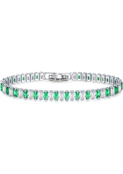 17CM Tarzı H223 Gökkuşağı Buzlu Out Kristal Tenis Zirkon Bilezikler Kadın Erkek Trendy Unisex Aksesuarları Kareler Cz Zinciri El Takı H167 (Yurt Dışından)