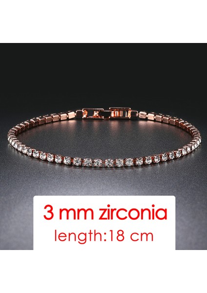 H071-18CM Zhouyang Tenis Bilekliği Kadınlar Için Lüks Renkli Isteğe Bağlı Cz Kristal Gül Altın Renk Hediye Moda Takı KC128 (Yurt Dışından)