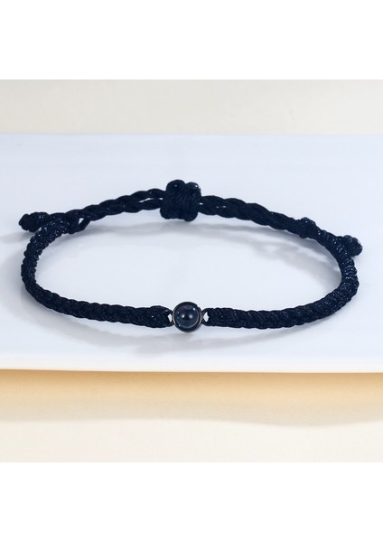 Mavi Erkek ve Kadın Projeksiyon Fotoğrafları Kişiselleştirilmiş Paslanmaz Çelik Özel Aile Evcil Hayvan Fotoğrafları Çift Bileklik Sevgililer Günü Hediyesi (Yurt Dışından) fırsatları