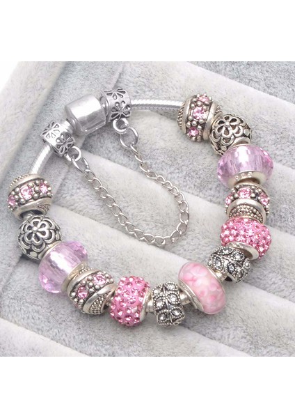 20CM Tarzı BE015 Baopon Avrupa Tarzı Vintage Gümüş Kaplama Kristal Charm Bilezik Kadınlar Fit Orijinal Dıy Güzel Bilezik Takı Hediye (Yurt Dışından) fırsatları