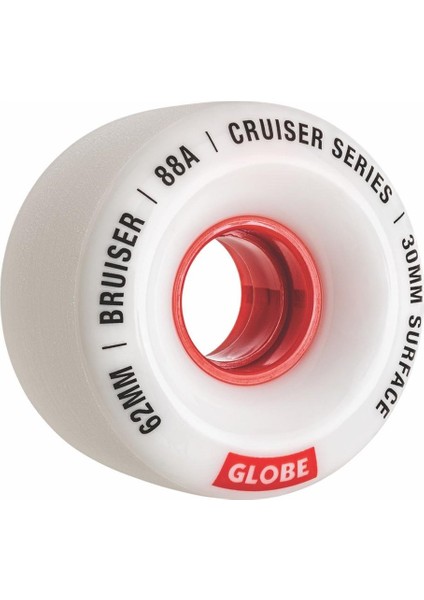 Bruiser White/red 88A 62MM Kaykay Tekerlek Seti 4 Pcs 10125016