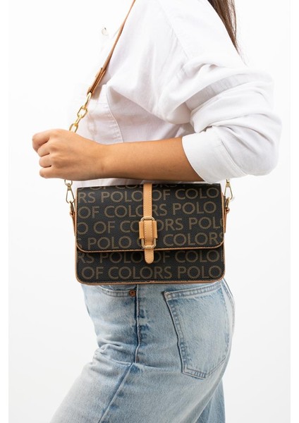 Impolo Şiva Siyahkamelempirme Baskı Kadın Omuz ÇANTASI18X23 Ebatında