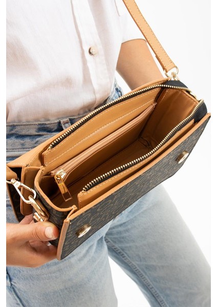 Impolo Şiva Siyahkamelempirme Baskı Kadın Omuz ÇANTASI18X23 Ebatında modelleri