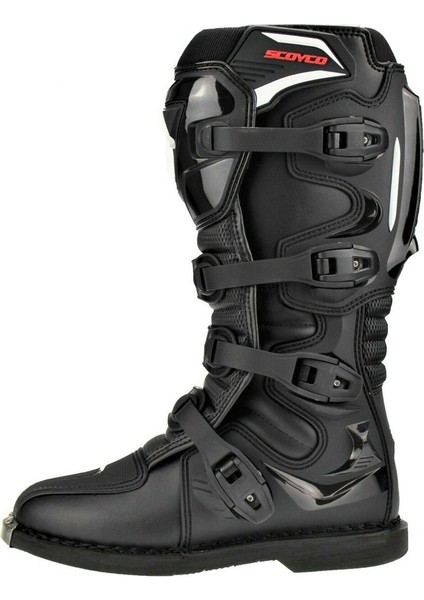 Motosiklet Off-Road Motocross Botu Güçlendirilmiş Koruma Uzun Model Deri Cross Profesyonel Bot Siyah modelleri