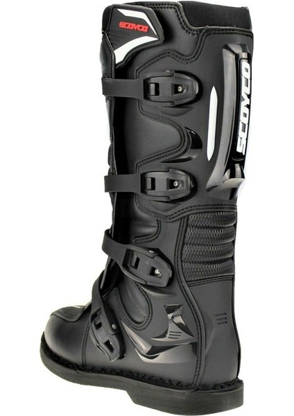 Motosiklet Off-Road Motocross Botu Güçlendirilmiş Koruma Uzun Model Deri Cross Profesyonel Bot Siyah fırsatları