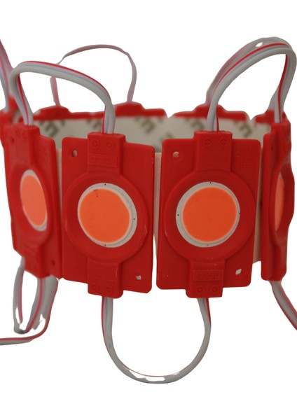 12 Volt 2.4 Watt Tekli Su Geçirmez Modül Led Kırmızı (10 Adet)