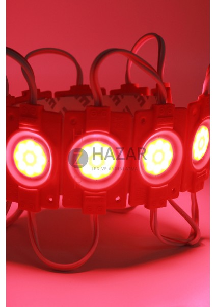 12 Volt 2.4 Watt Tekli Su Geçirmez Modül Led Kırmızı (10 Adet)