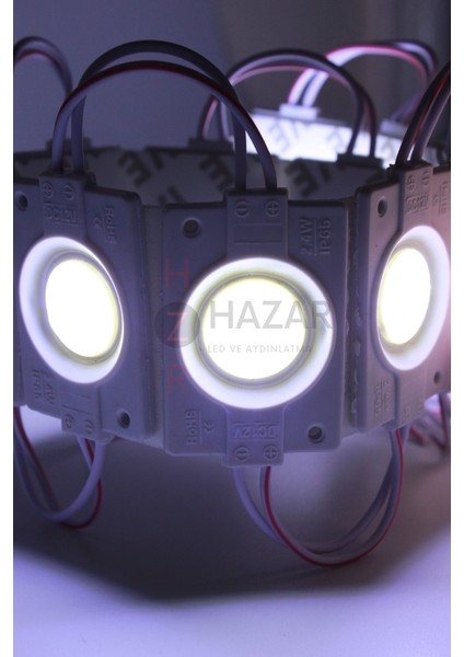 Hazar Led 12 Volt 2.4 Watt Tekli Su Geçirmez Modül Led Beyaz (10 Adet)