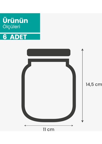 Mini Boy Altınyaldız Metal Kapaklı Kavanoz Görünümlü Saklama Poşeti-6 ADET-200 ml
