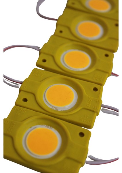 12 Volt 2.4 Watt Tekli Su Geçirmez Modül Led Sarı (Amber) (10 Adet)