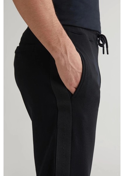 Erkek Siyah Regular Fit Eşofman Altı