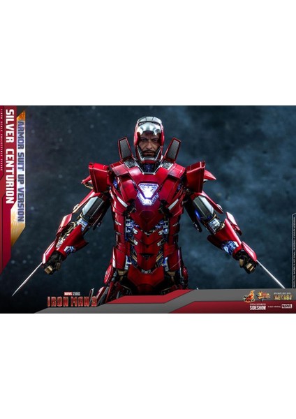 Hot Toys Silver Centurion (Armor Suit Up Version) Diecast Sixth Scale Figure - 909463 MMS618 - Marvel Comics / Iron Man 3